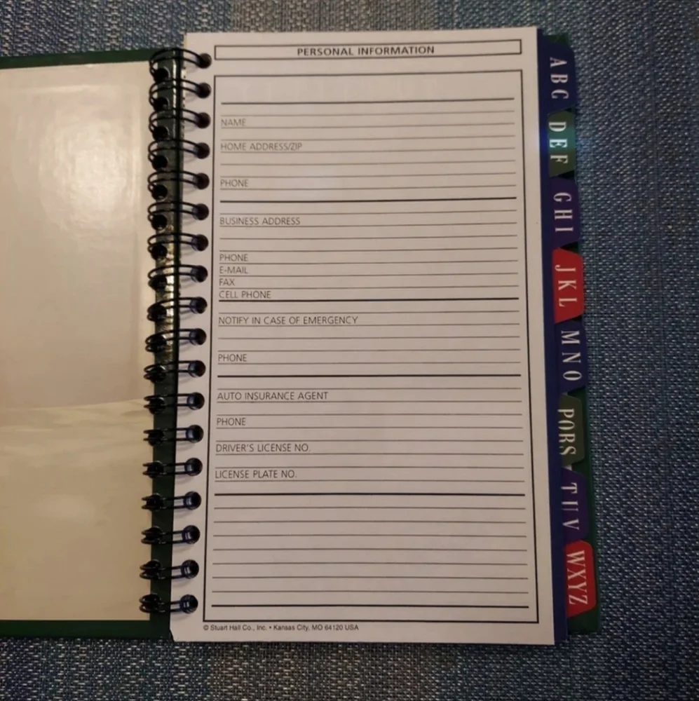 Y2K Stuart Hall 1996 Winners(R) Collection Daytimer Address Book Hardcover NWOT